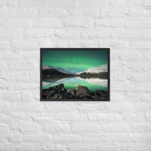 alaska aurora — reflections over portage lake