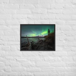 alaska aurora — glowing over knik river