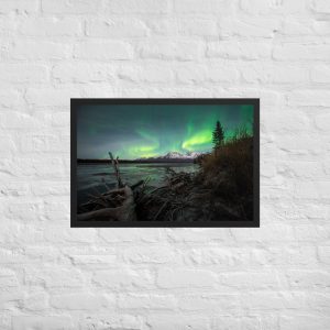 alaska aurora — glowing over knik river