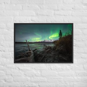 alaska aurora — glowing over knik river