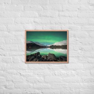 alaska aurora — reflections over portage lake