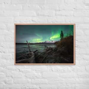 alaska aurora — glowing over knik river