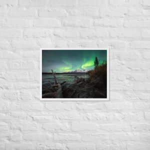 alaska aurora — glowing over knik river