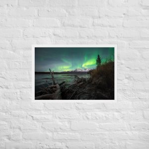 alaska aurora — glowing over knik river