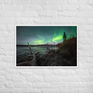 alaska aurora — glowing over knik river