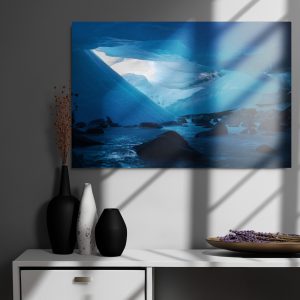 alaska landscape inside alaskan glacier (metal prints)